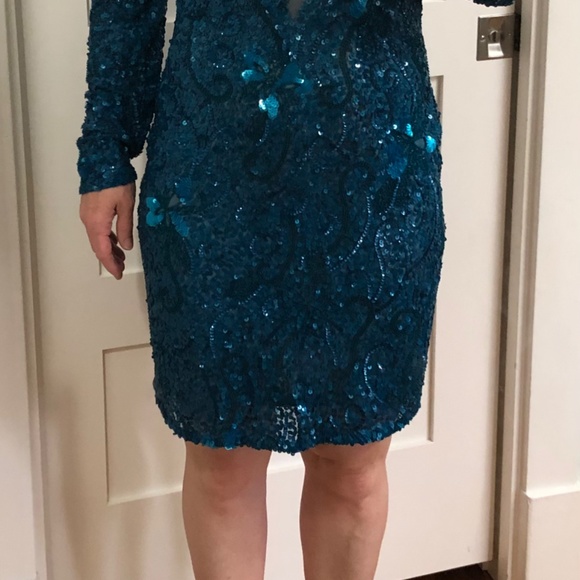 Scala turquoise sequinned dress - Picture 3 of 5